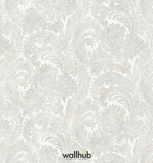 Wallhub Indigo - Classic Paisley Wallpaper 03