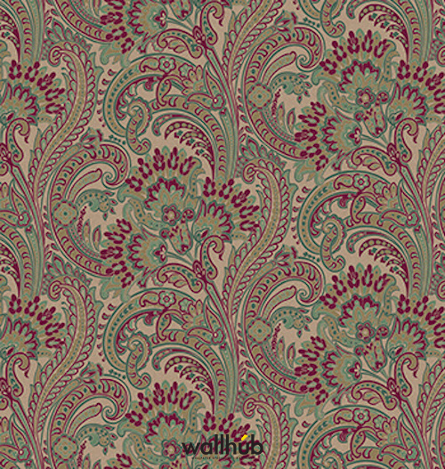 Wallhub Indigo - Classic Paisley Wallpaper 09