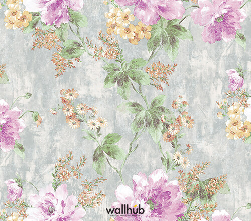 Wallhub Indigo - Gracious Floral Wallpaper 02