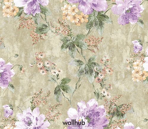 Wallhub Indigo - Gracious Floral Wallpaper 03