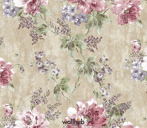 Wallhub Indigo - Gracious Floral Wallpaper 05