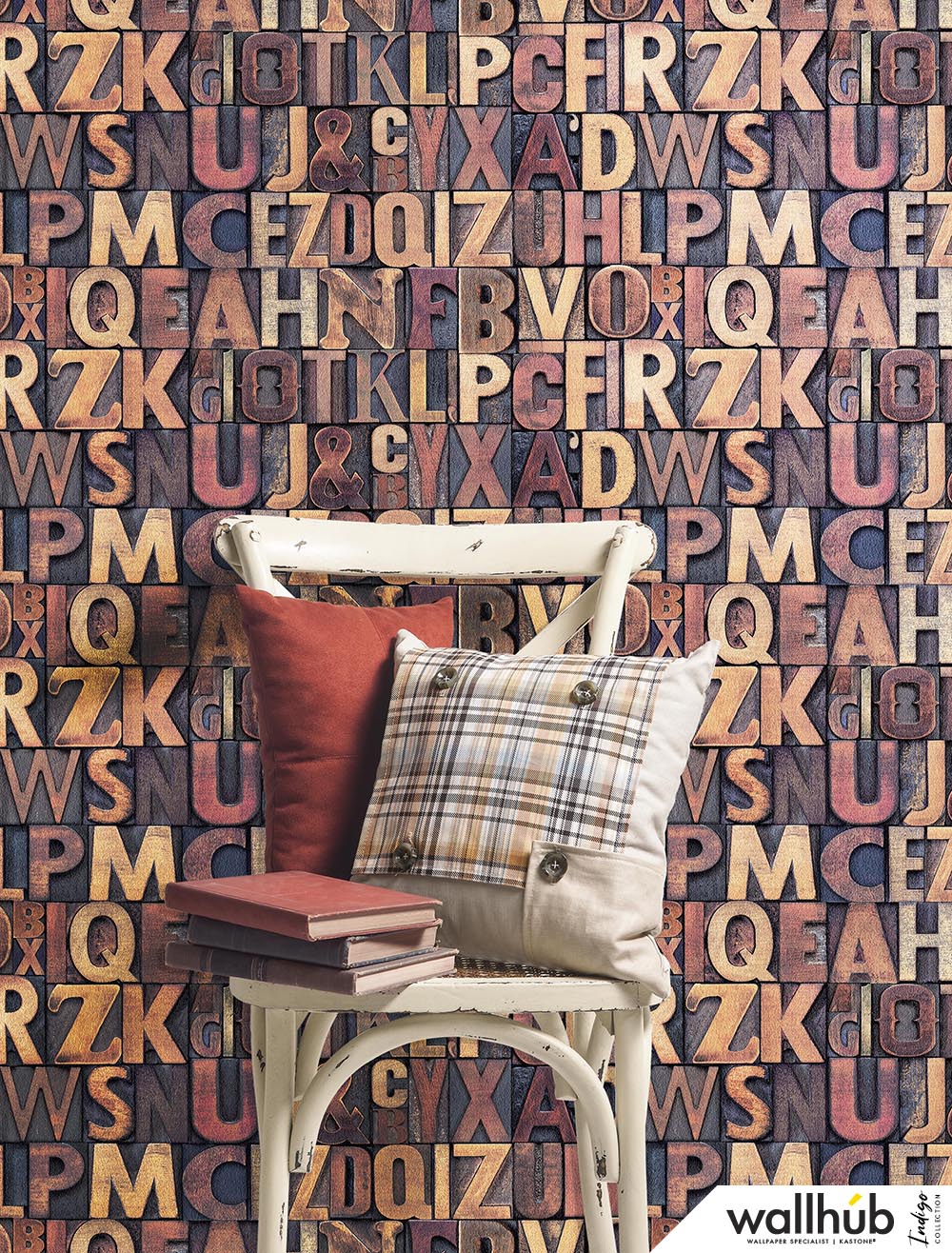 Wallhub Indigo - Modern Typography Wallpaper 01