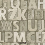 Wallhub Indigo - Modern Typography Wallpaper 05