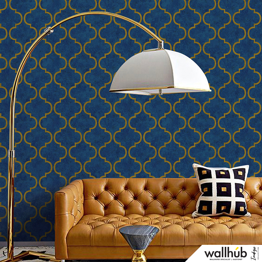 Wallhub Indigo - Oriental Ornament Wallpaper 05