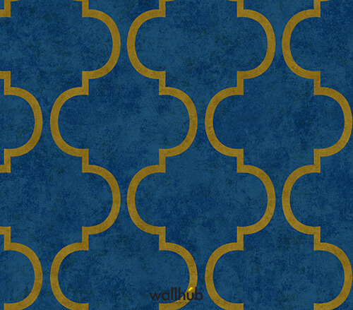 Wallhub Indigo - Oriental Ornament Wallpaper 08