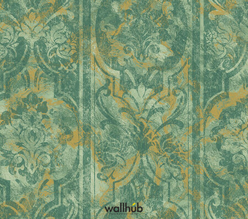 Wallhub Indigo - Panel Leaves Ornament Wallpaper 03