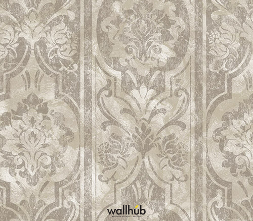 Wallhub Indigo - Panel Leaves Ornament Wallpaper 04