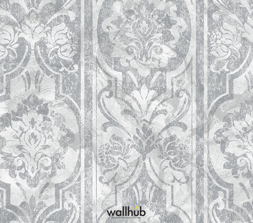 Wallhub Indigo - Panel Leaves Ornament Wallpaper 06