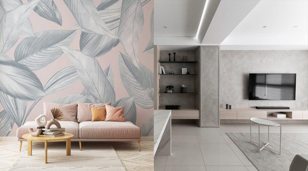 Wallpaper Designs For Living Room Wall