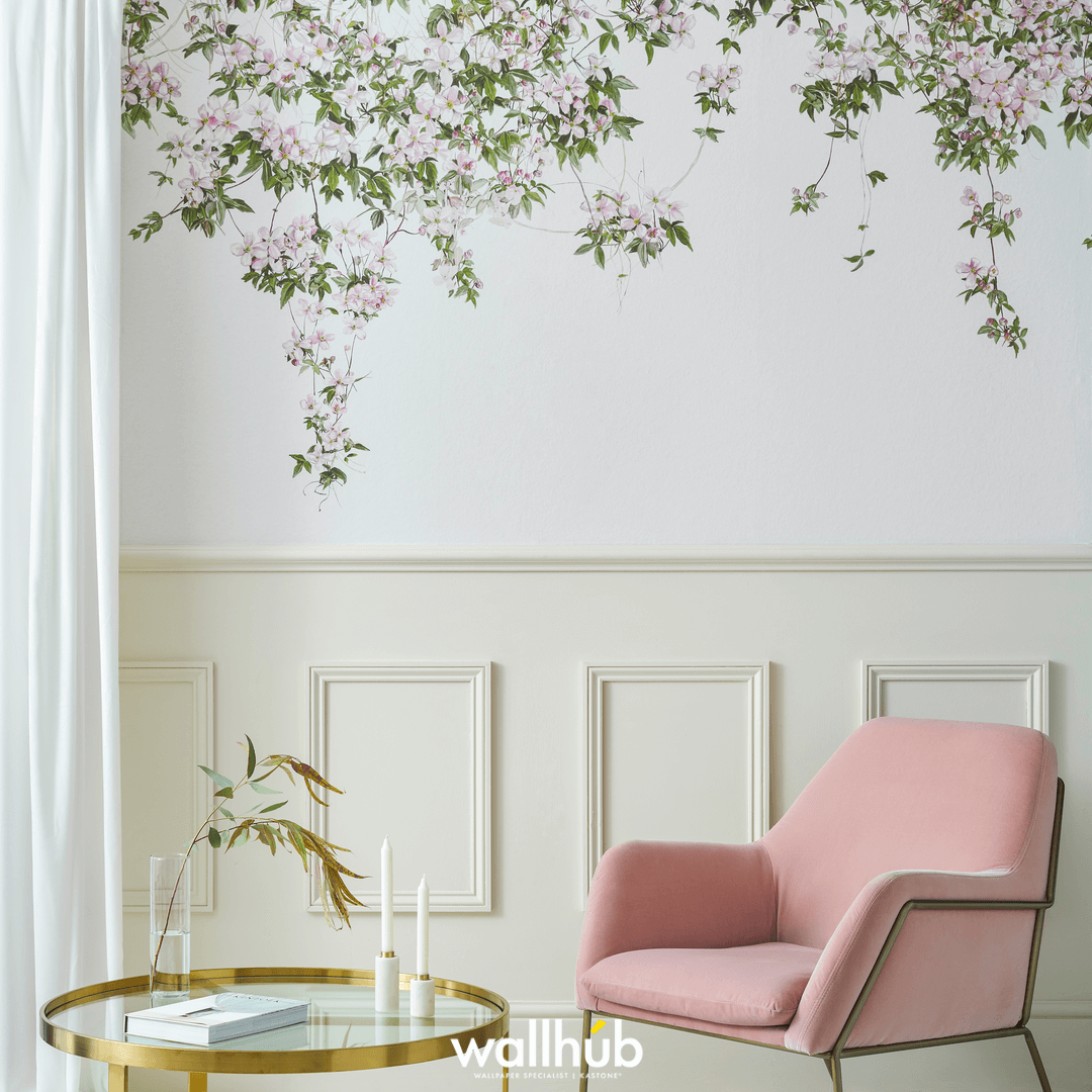 [Wallhub x Sian Zeng] Classic Clematis Mural - White