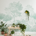 [Wallhub x Sian Zeng] Classic Hua Trees Mural - Green