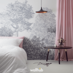 [Wallhub x Sian Zeng] Classic Hua Trees Mural - Grey