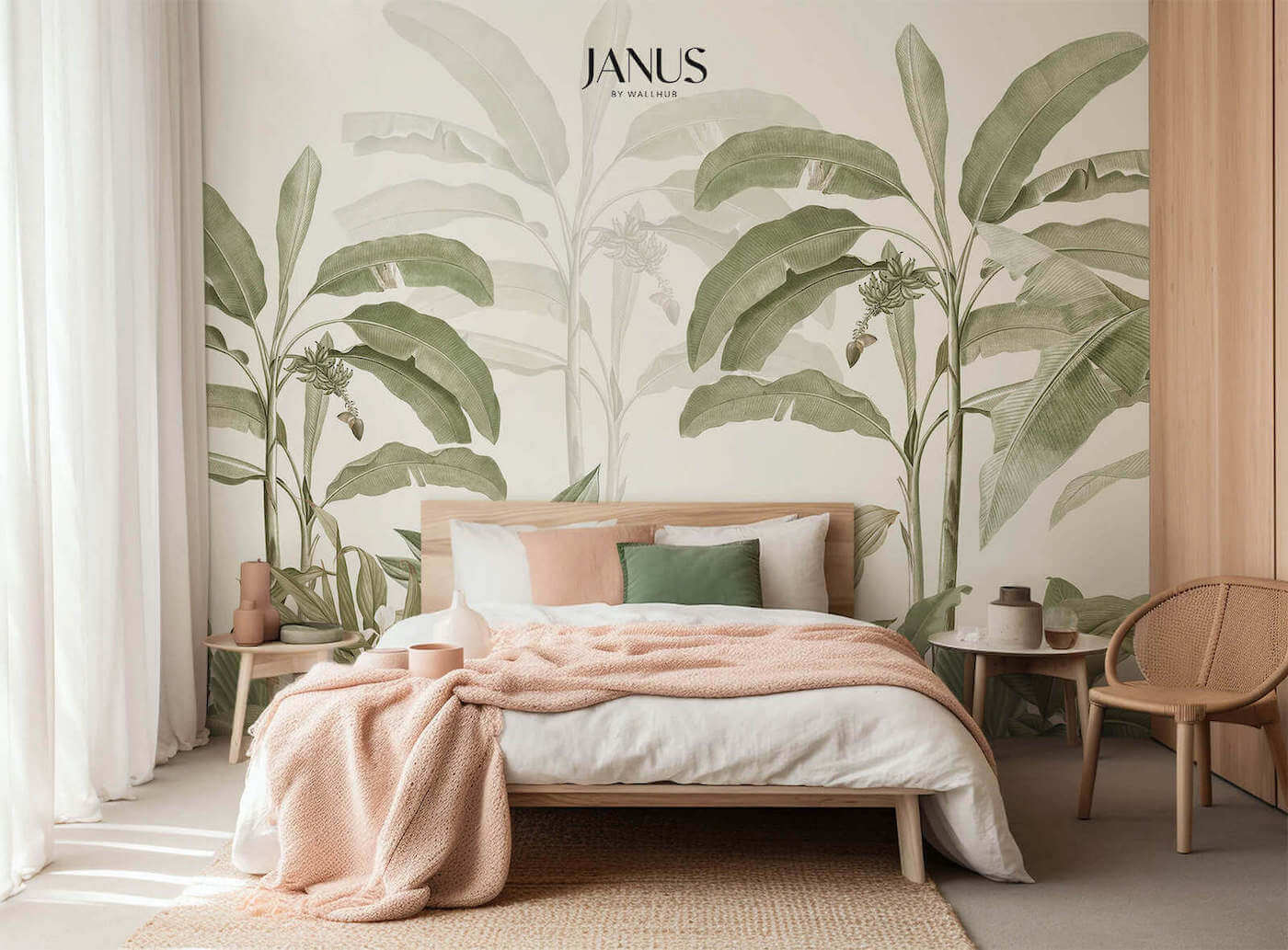 Wallhub Janus Mural Wallpaper - Bahama