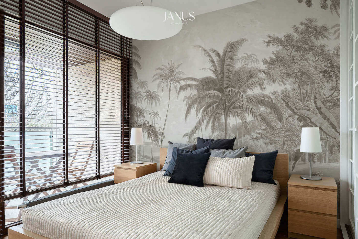 Wallhub Janus Mural Wallpaper - Dusk Tropic