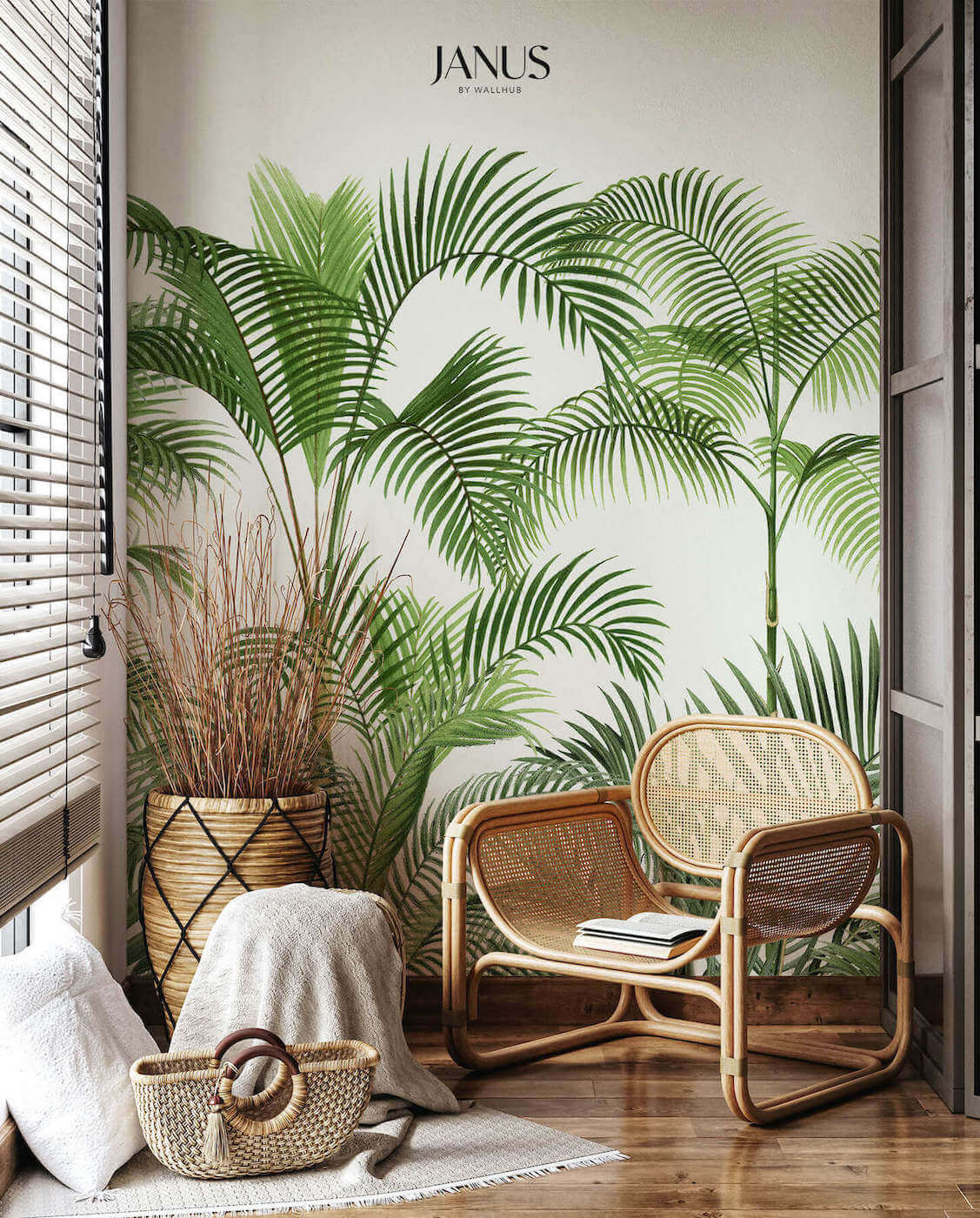 Wallhub Janus Mural Wallpaper - Majesty Palm