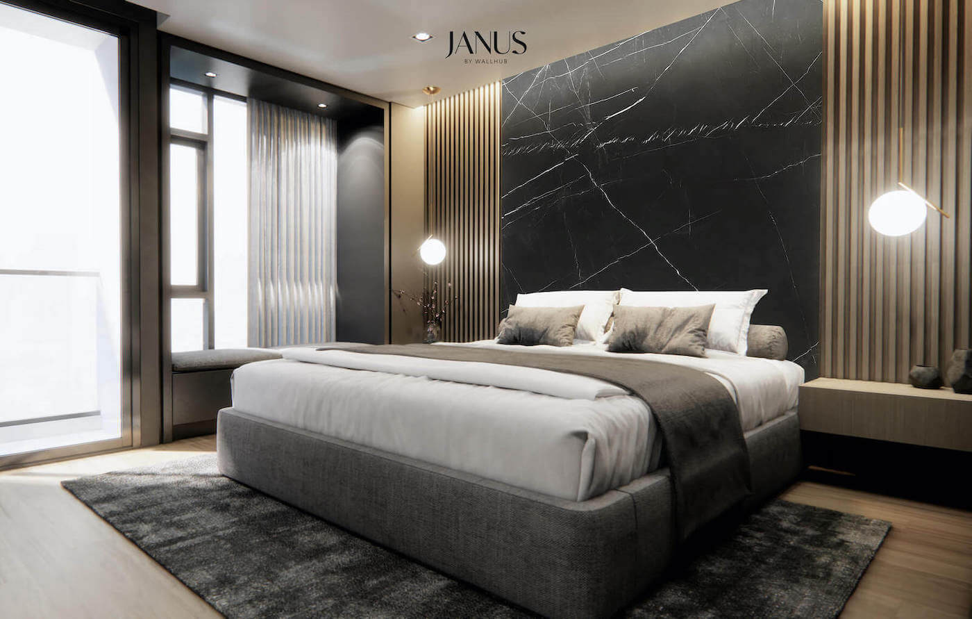Wallhub Janus Mural Wallpaper - Midnight