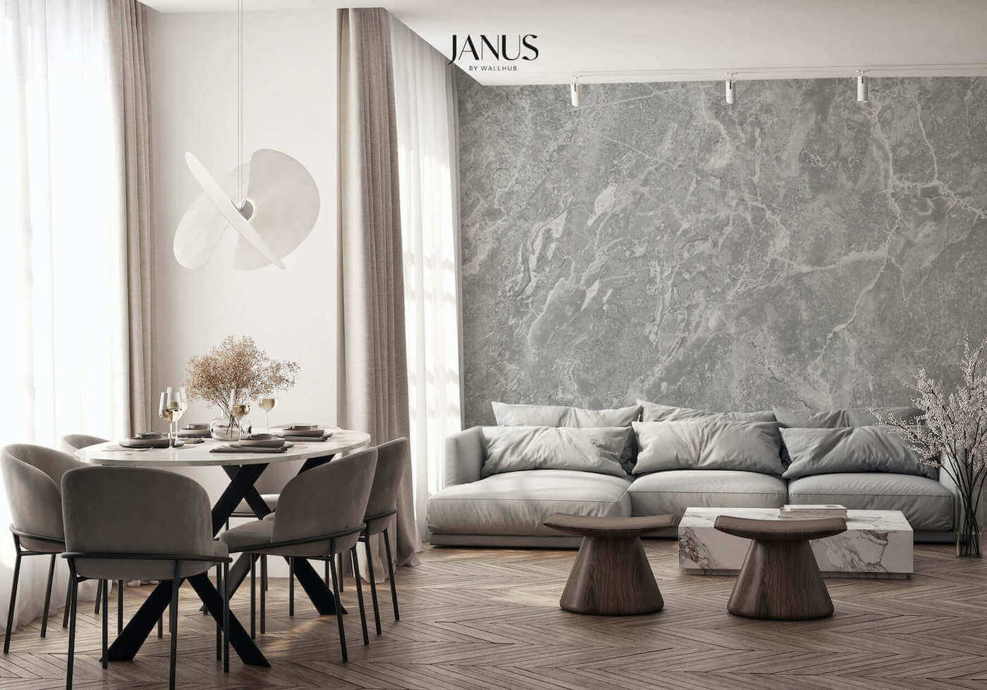 Wallhub Janus Mural Wallpaper - Serif