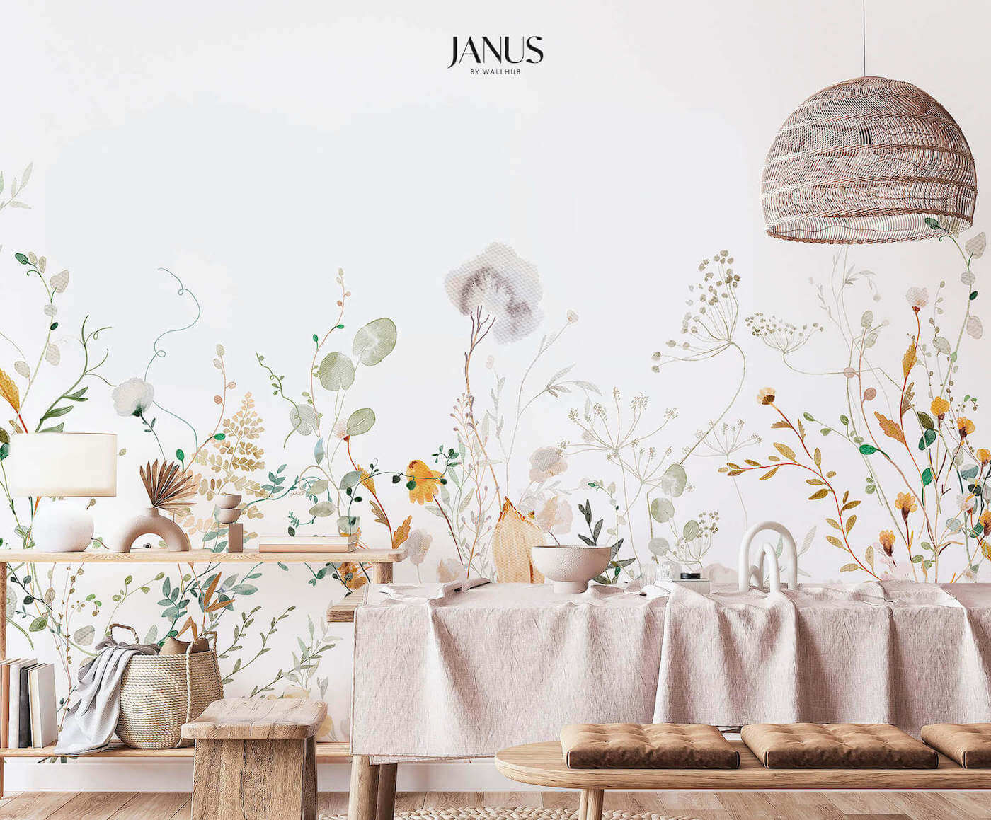 Wallhub Janus Mural Wallpaper - Windflowers