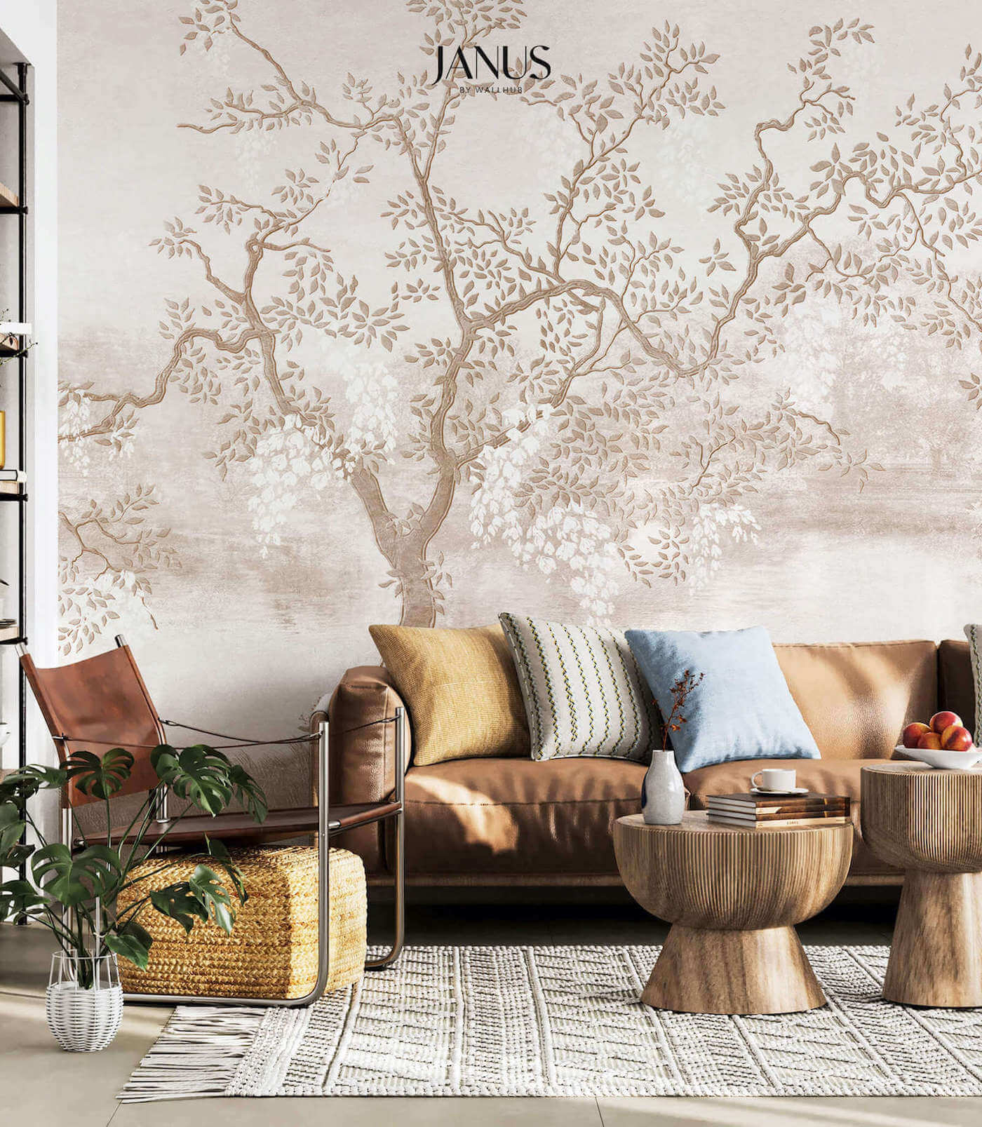 Wallhub Janus Mural Wallpaper - Wisdom Tree