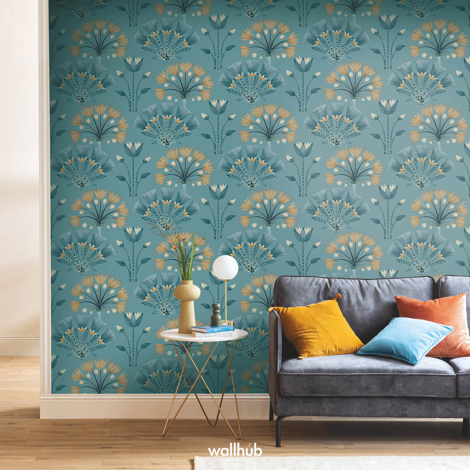 Wallhub Caselio Elegance_BLEU_CANARD_DORE_105276142