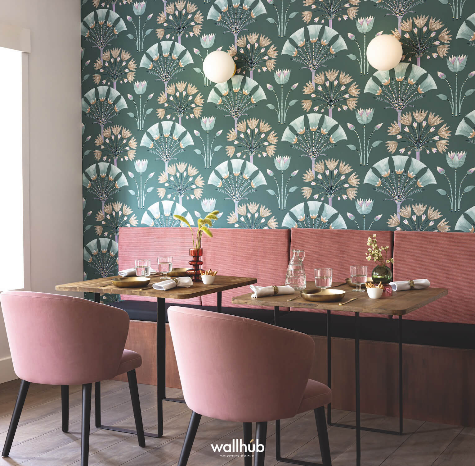 Wallhub Caselio Elegance_MAJESTIC_VERT_EMERAUDE_VIOLET_DORE_105277120