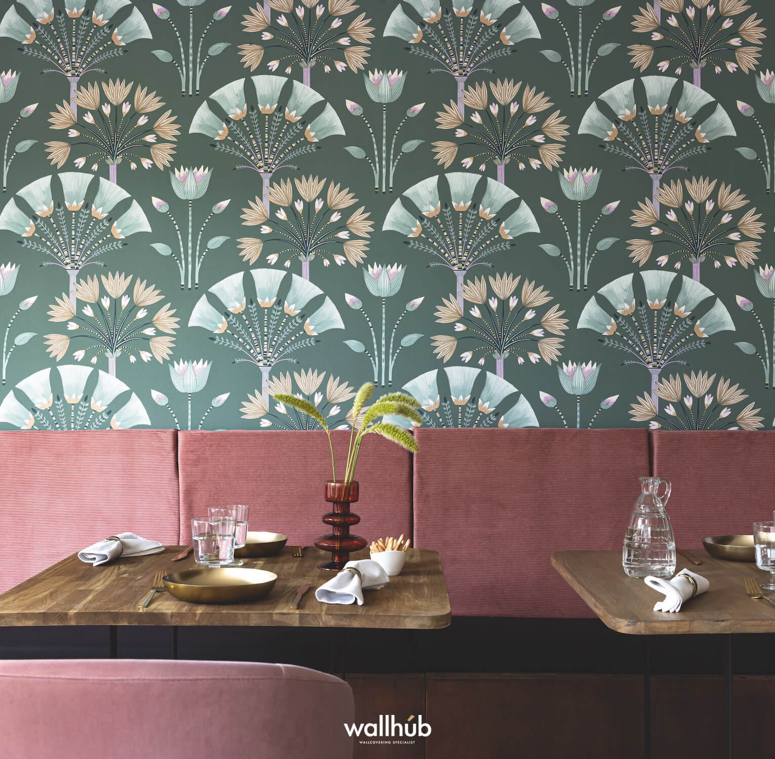 Wallhub Caselio Elegance_MAJESTIC_VERT_EMERAUDE_VIOLET_DORE_105277120 2