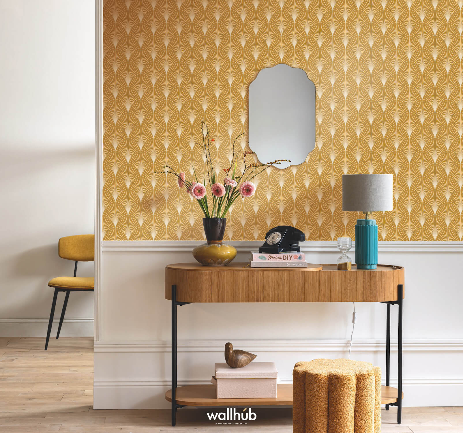 Wallhub Caselio Elegance_PROSPERITY_OCRE_DORE_105262040