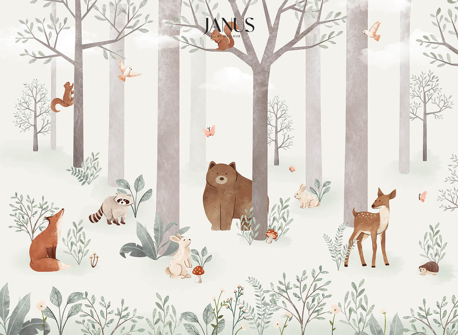 Wallhub-Janus-Mural-Wallpaper-Friends-in-the-Forest